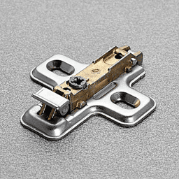 Clip-On Cam Adjustable Wing Mounting Plate, Nickel-Plated, Screw-On, 3mm - Alt Image 1