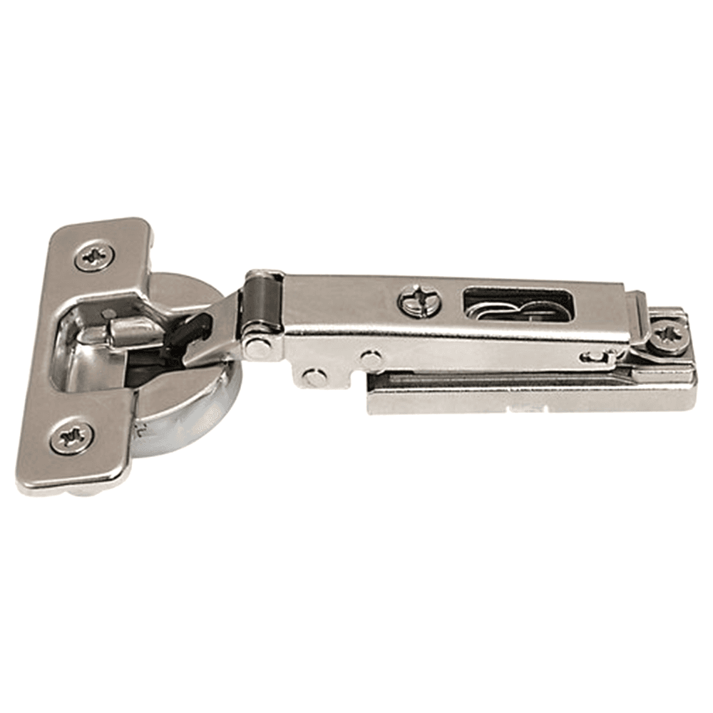 Series 100 105&#730; Opening Hinge, 45mm Bore Pattern, Silentia+ Soft-Closing, Full Overlay, Nickel-Plated, Dowelled - Alt Image 1