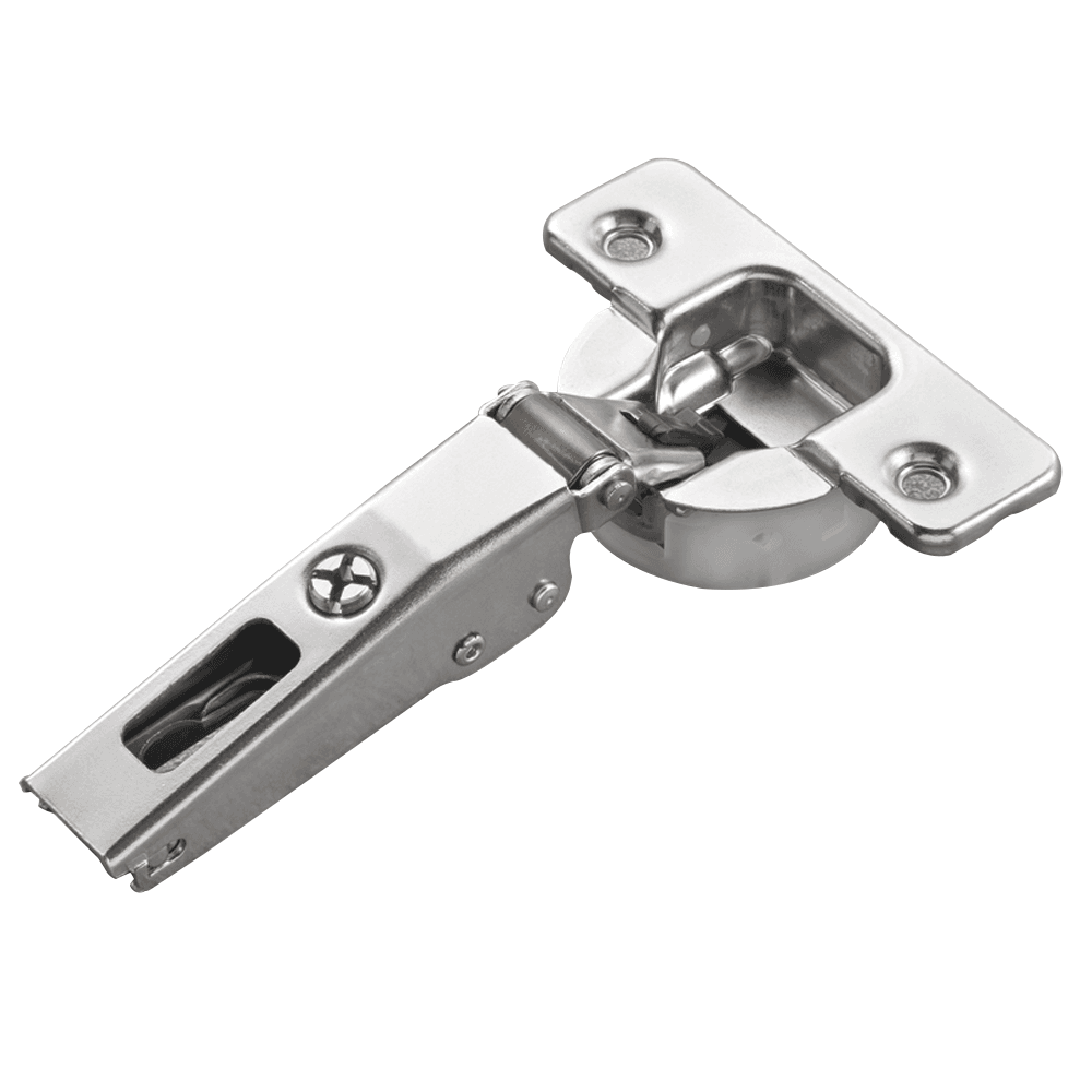Series 100 105&#730; Opening Hinge, 45mm Bore Pattern, Silentia+ Soft-Closing, 1/2", Nickel-Plated, Dowelled - Alt Image 1