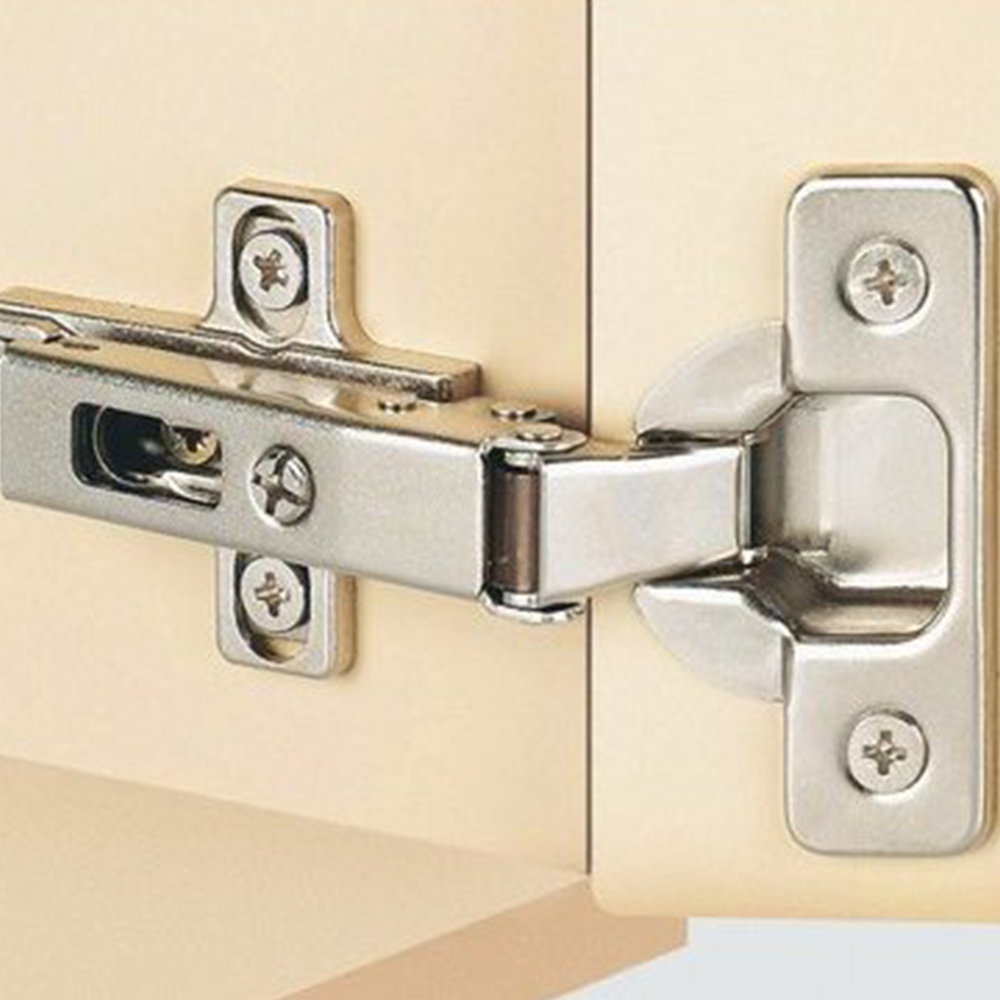 Series 200 120&#730; Opening Hinge, 45mm Bore Pattern, Self-Closing, Full Overlay, Nickel-Plated, Dowelled - Alt Image 1