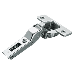 Series 200 120&#730; Opening Hinge, 45mm Bore Pattern, Self-Closing, Half Overlay, Nickel-Plated, Rapido - Main Image