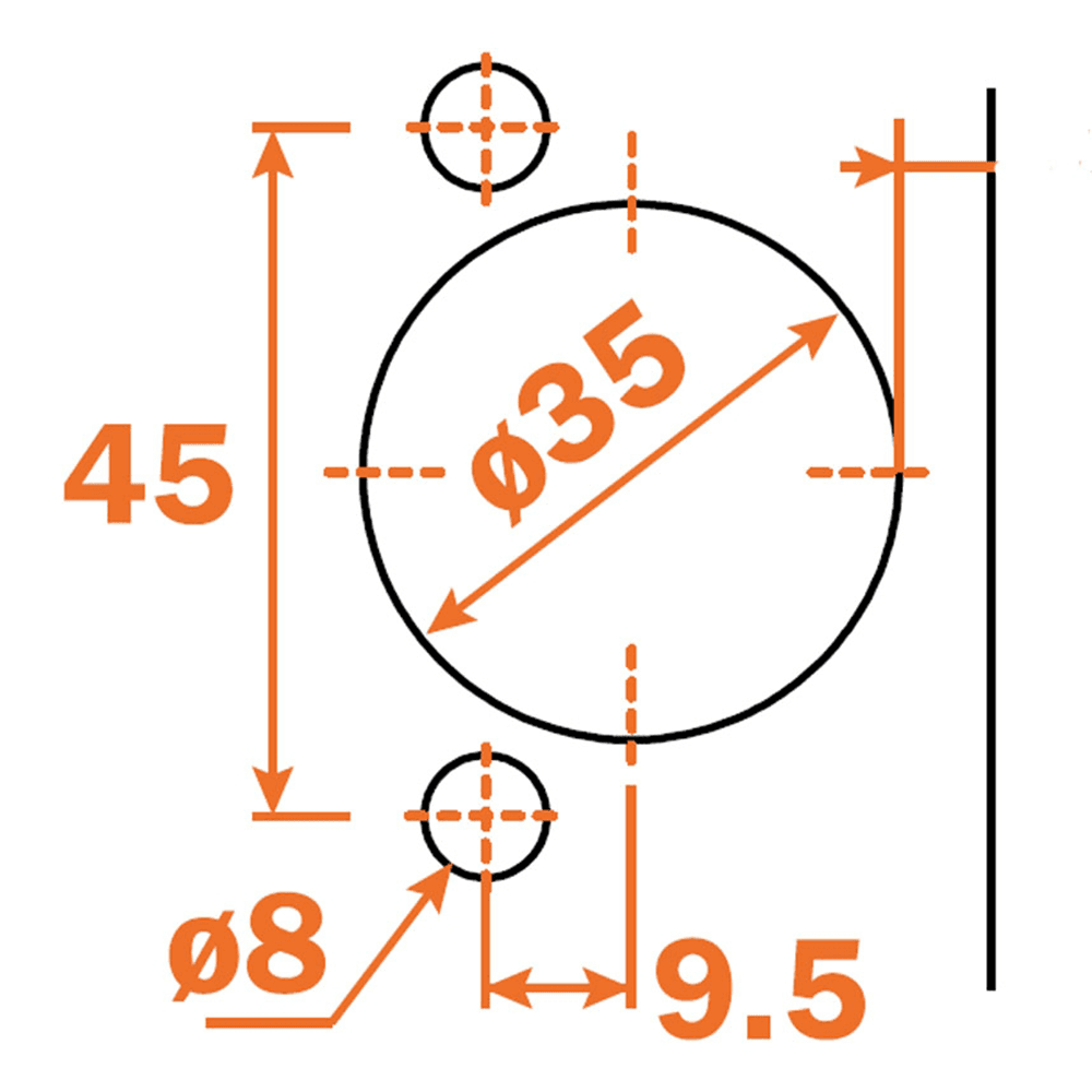 Series 200 AC +45&#730; Angled Corner 94&#730; Opening Hinge, Self-Closing, Overlay, Nickel-Plated, Dowelled - Alt Image 1