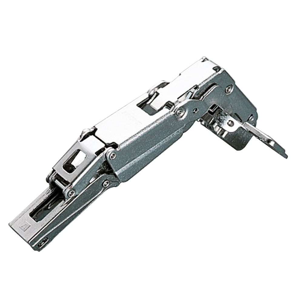 Series 200 165&#730; Opening Hinge, 45mm Bore Pattern, Self-Closing, Full Overlay, Nickel-Plated, Screw-On - Alt Image 1