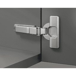 Series 200 94&#730; Opening Thick Door Hinge, 45mm Bore Pattern, Silentia+ Soft-Closing, Full Overlay, Nickel-Plated, Logica - Main Image