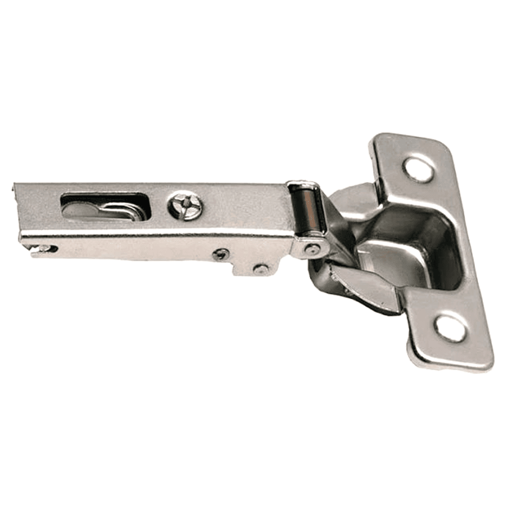 Series 200 110&#730; Opening Hinge, 45mm Bore Pattern, Self-Closing, 1/2" Overlay, Nickel-Plated, Dowelled - Alt Image 1