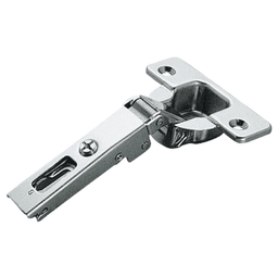 Series 200 120&#730; Opening Hinge, 45mm Bore Pattern, Self-Closing, Full Overlay, Nickel-Plated, Dowelled - Main Image