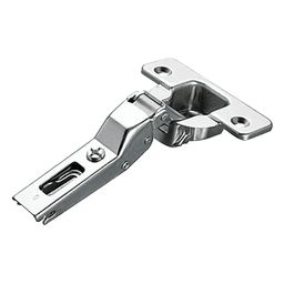Series 200 120&#730; Opening Hinge, 45mm Bore Pattern, Self-Closing, Half Overlay, Nickel-Plated, Screw-On - Main Image