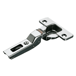 Push Series 200 110&#730; Opening Hinge, 45mm Bore Pattern, Self-Closing, Half Overlay, Nickel-Plated, Screw-On - Main Image