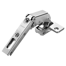 Series 200 Pie-Cut Corner 65° Opening Hinge with Self-Closing, 45mm Bore Pattern, Nickel, Dowelled (150/Box) Alt 1 - Image