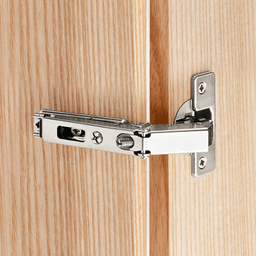 Series 200 Pie-Cut Corner 65° Opening Hinge with Self-Closing, 45mm Bore Pattern, Nickel, Dowelled (150/Box) Alt 2 - Image