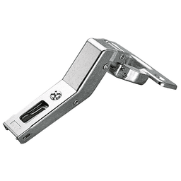 Series 200 +45&#730; Angled Corner 94&#730; Opening Hinge, Self-Closing, Overlay, Nickel-Plated, Dowelled - Alt Image 1