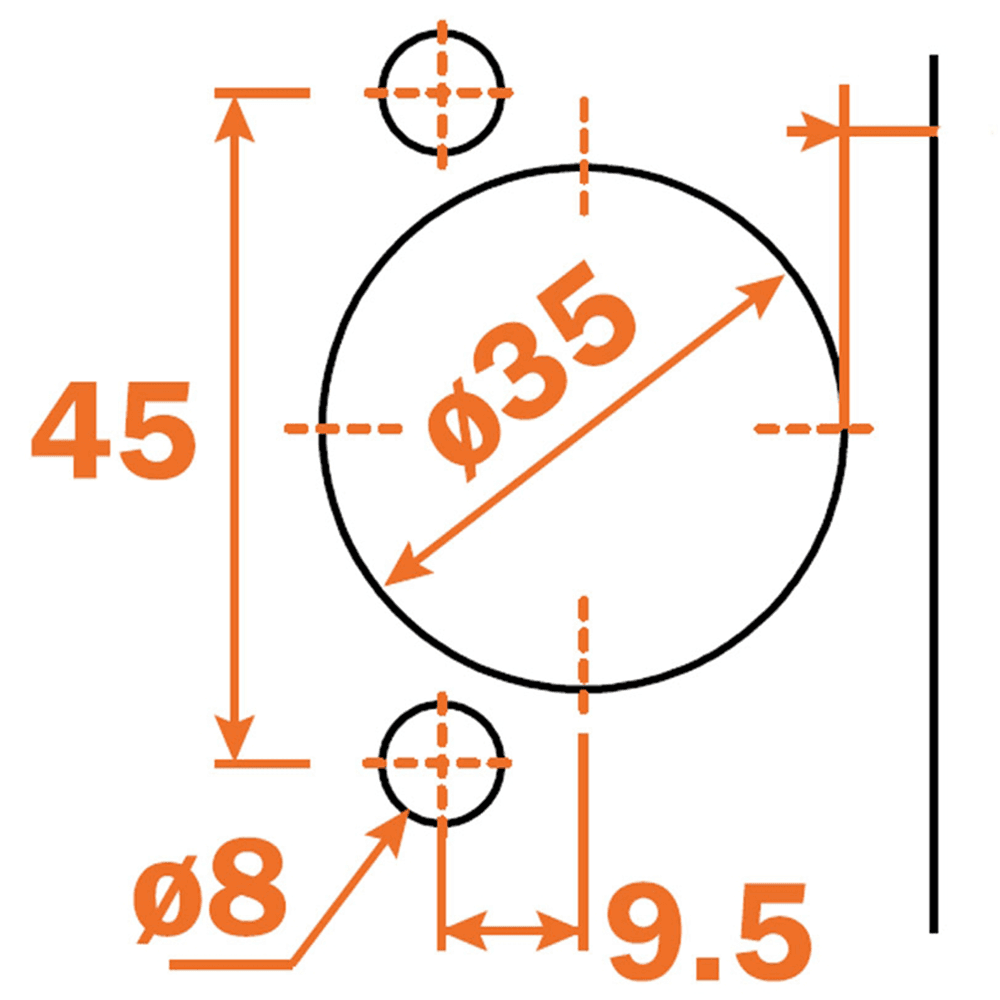 Series 200 +45&#730; Angled Corner 94&#730; Opening Hinge, Self-Closing, Overlay, Nickel-Plated, Dowelled - Alt Image 2