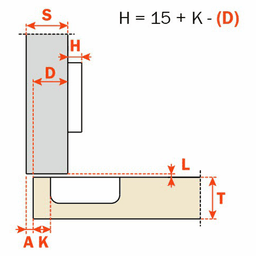 Series 200 155&#730; Opening Zero Protrusion Hinge, 45mm Bore Pattern, Soft-Closing, Full Overlay, Nickel-Plated, Dowelled - Alt Image 1
