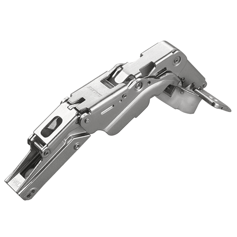 Series 200 155&#730; Opening Hinge, 45mm Bore Pattern, Silentia Soft-Closing, 1/2" Overlay, Nickel-Plated, Dowelled - Main Image