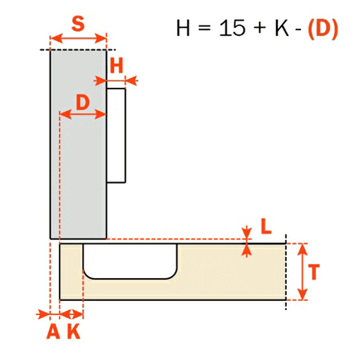 Silentia+ 700 110&#730; Opening Hinge, 45mm Boring Pattern, Soft-Closing, Full Overlay, Nickel-Plated, Dowelled - Alt Image 2