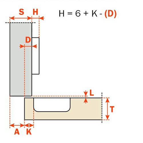 Series 700 110&#730; Opening Hinge, 45mm Bore Pattern, Silentia+ Soft-Closing, Half Overlay, Nickel-Plated, Dowelled - Alt Image 1