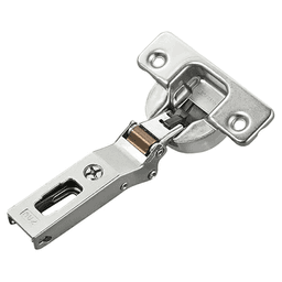 Series 700 -45° Negative Angled Corner 110° Opening Hinge with Self-Closing, 45mm Bore Pattern, Nickel, Dowelled (150/Box) Alt 1 - Image