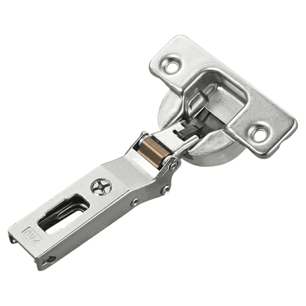 Series 700 -30° Negative Angled Corner 110° Opening Hinge with Self-Closing, 45mm Bore Pattern, Nickel, Screw-On (150/Box) Alt 1 - Image