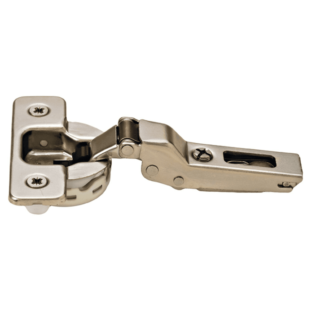 Silentia 110° Opening Concealed Hinge with Soft-Closing, Half-Overlay, Nickel-Plated, Dowelled Main - Image