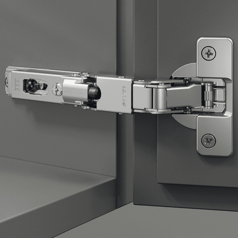 110&#730; Opening Concealed Hinge, Soft-Closing, Full Overlay, Nickel-Plated, Screw-On - Alt Image 1