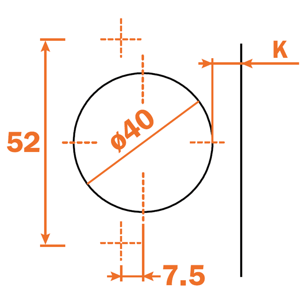 Series F 94&#730; Opening Thick Door Hinge, 52mm Bore Pattern, Self-Closing, Full Overlay, Nickel-Plated, Screw-On - Alt Image 1