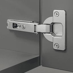 Series F 94&#730; Opening Thick Door Hinge, 52mm Bore Pattern, Self-Closing, Half Overlay, Nickel-Plated, Screw-On - Alt Image 1
