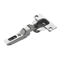 Series N 94° Opening Thick Door Hinge, 52mm Bore Pattern, Half Overlay Hinge, Soft-Closing, Screw-On, Nickel Alt 1 - Image