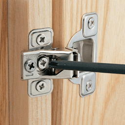 Excenthree S 106&#730; Opening Side-Mount Face Frame Hinge, 42mm Boring Pattern, Self-Closing, 1/2" Overlay, Dowelled - Alt Image 1