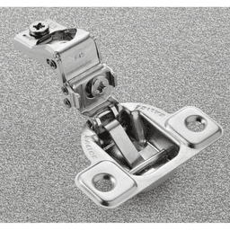 Excentra S 106&#730; Opening Wrap-Around Face Frame Hinge, 45mm Boring Pattern, Self-Closing, 1-3/8" Overlay, Screw-On - Main Image