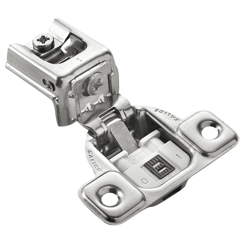 Excentra S 106&#730; Opening Wrap-Around Face Frame Hinge, 45mm Boring Pattern, Silentia Soft-Closing, 1" Overlay, Screw-On - Main Image