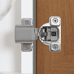 Series CU 106&#730; Opening Edge-Mount Face Frame Hinge, 45mm Boring Pattern, Soft-Closing, 5/8" Overlay, Screw-On - Alt Image 1