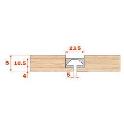 1m Pin Profile, Aluminum Finish (16/Box) Alt 1 - Image