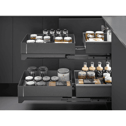 Side /Bottom-Mount Two Pull-Out Shelves, Anthracite Gray Alt 2 - Image