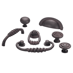 Schaub & Co Rustica Fixed Pull in Blonde Antique finish - 96mm size - modern simplicity and elegance for cabinet decor.