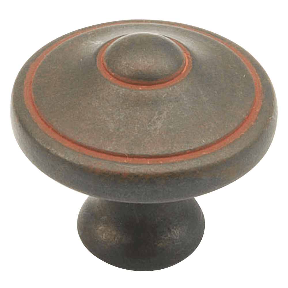Schaub & Co Charlevoix Round Knob, Old Iron Rust - 1-3/8-inch diameter knob