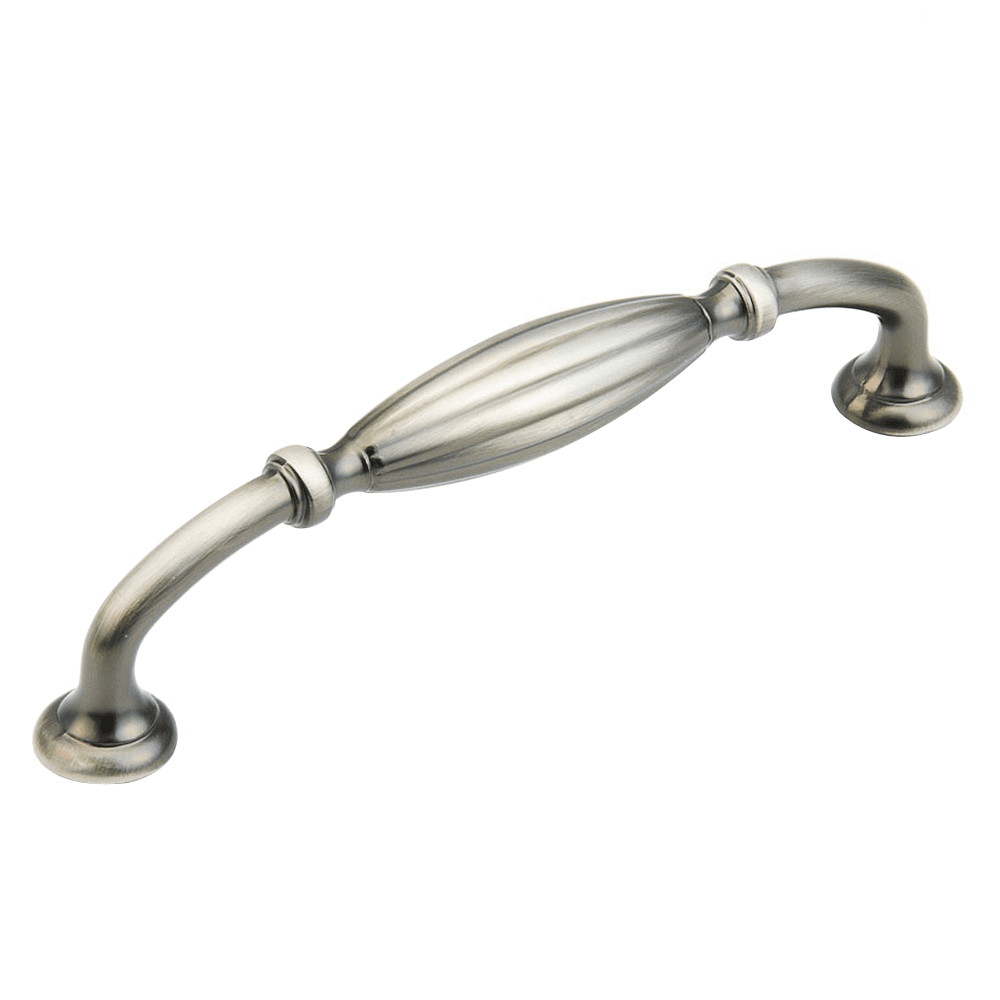 Elegantly Finished Mantistique Handle Pull in Antique Pewter by Schaub & Co