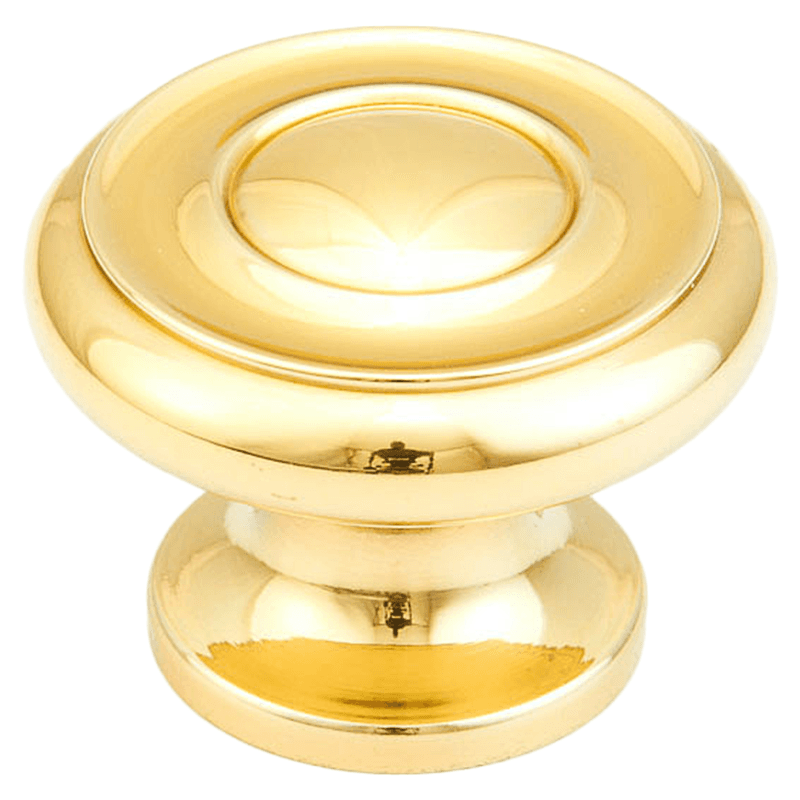 1-1/2" Traditional Round Cabinet Knob, Polished Brass Main - Image