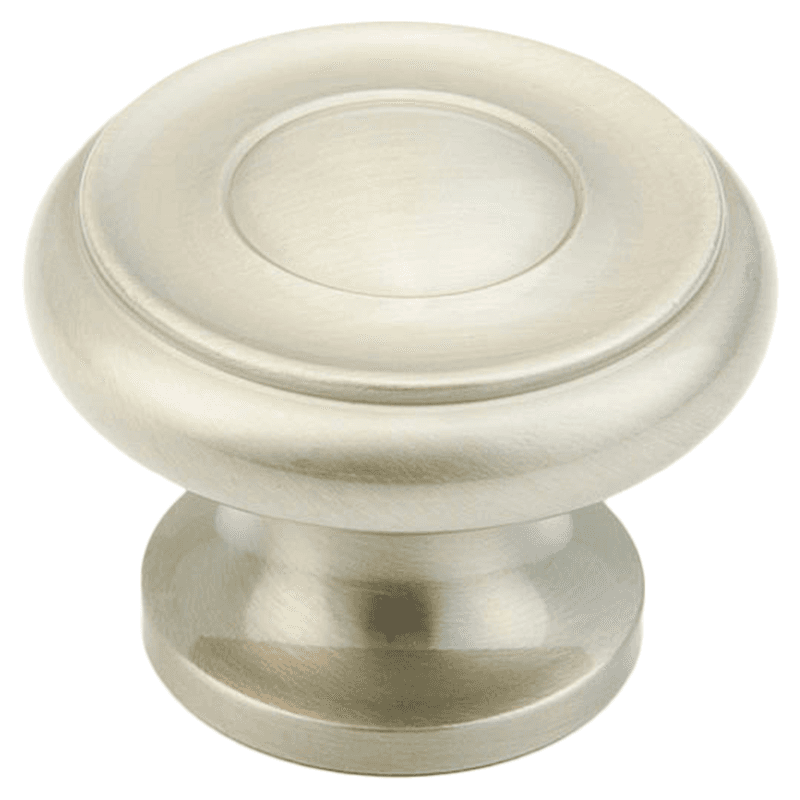 1-1/2" Traditional Round Cabinet Knob, Satin Nickel Main - Image