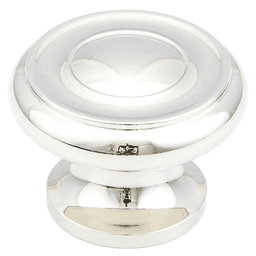 1-1/2" Traditional Round Cabinet Knob, Polished Nickel Main - Image