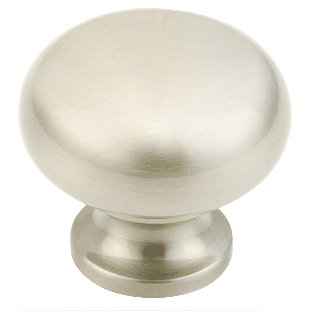 Schaub & Co 1-1/4" Round Knob in Satin Nickel with 1" Projection - Elegant Hardware