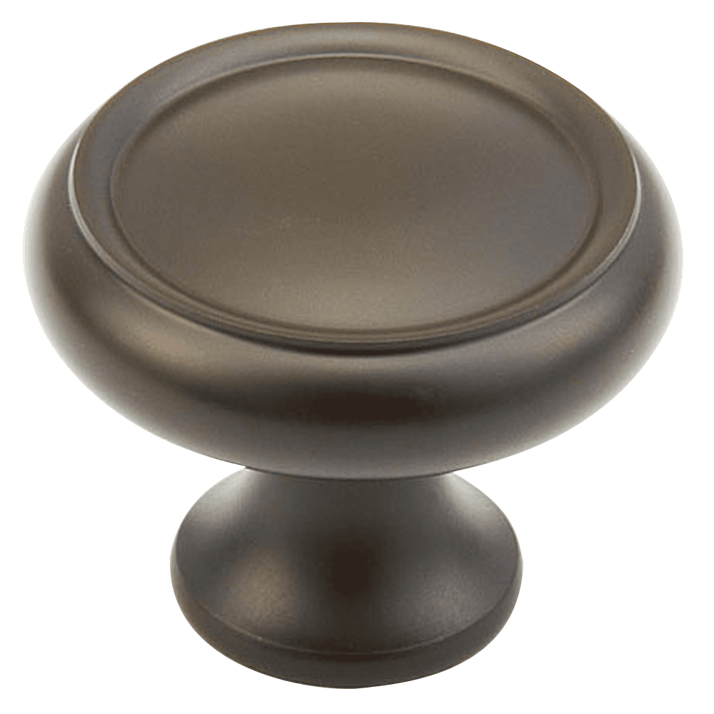 Schaub & Co Distressed Nickel Ringed Knob with Traditional Design