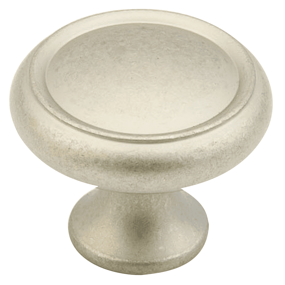 1-1/4" Schaub & Co Traditional Ringed Knob in Distressed Nickel