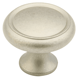 1-1/4" Schaub & Co Traditional Ringed Knob in Distressed Nickel