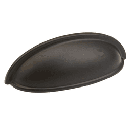 Schaub & Co Distressed Bronze Cup Pull with Traditional Design