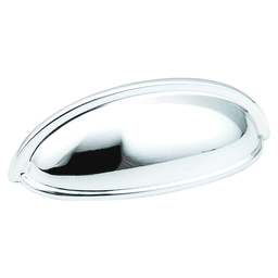3" Traditional Small Cup Pull, Polished Chrome Main - Image