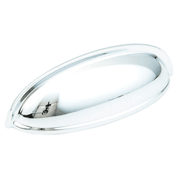 3" Traditional Cup Pull, Polished Chrome Main - Image