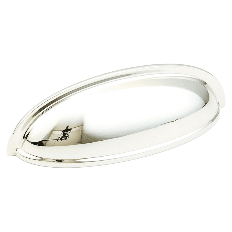 3" Traditional Cup Pull, Polished Nickel Main - Image