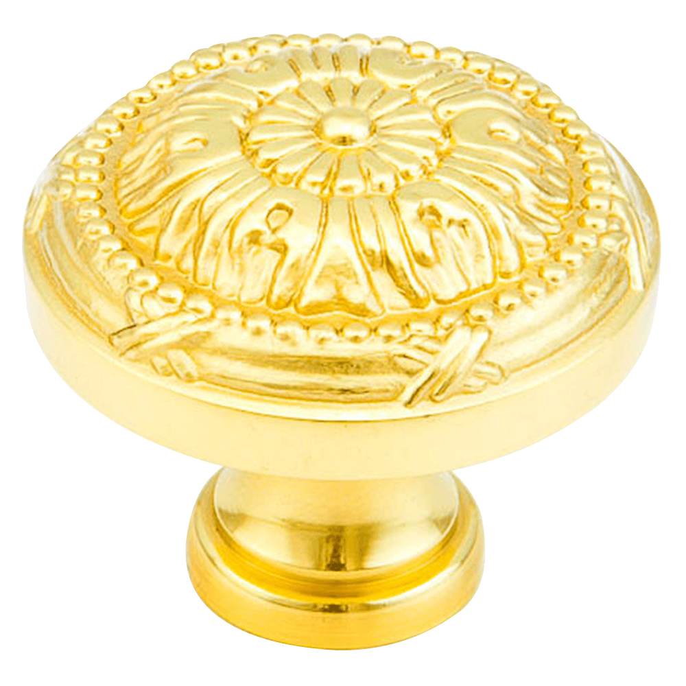 Antique Light Polish Versaille Round Knob by Schaub & Co
