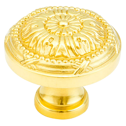 Antique Light Polish Versaille Round Knob by Schaub & Co