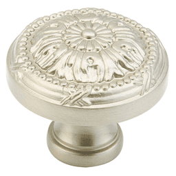 1-1/4" round knob from Schaub & Co in Satin Nickel
